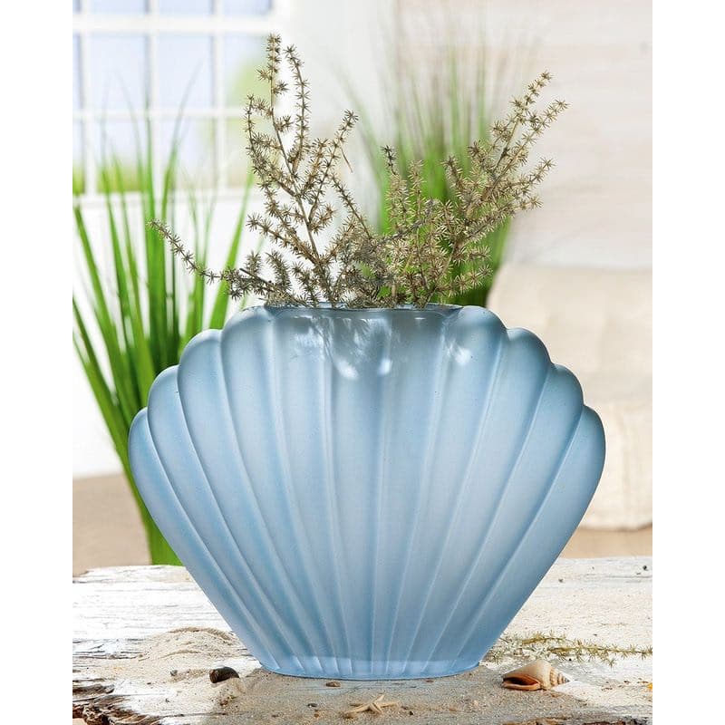Sklenená váza Light Blue "Muschel" 1