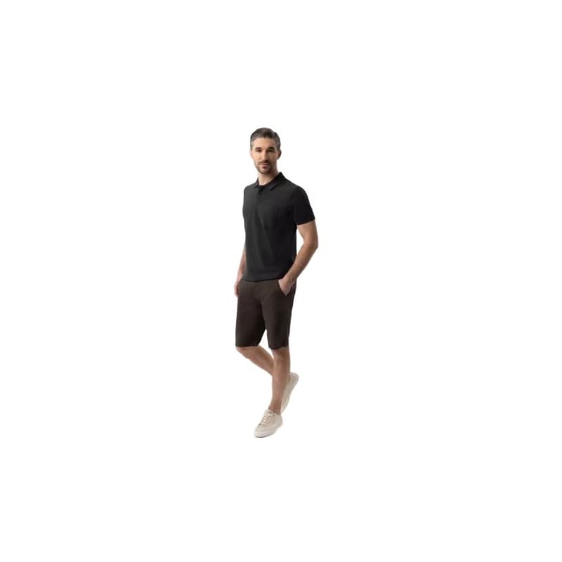 Pánske polo tričko s krátkym rukávom VOLCANO O-TAFFY-BLACK MELANGE 1