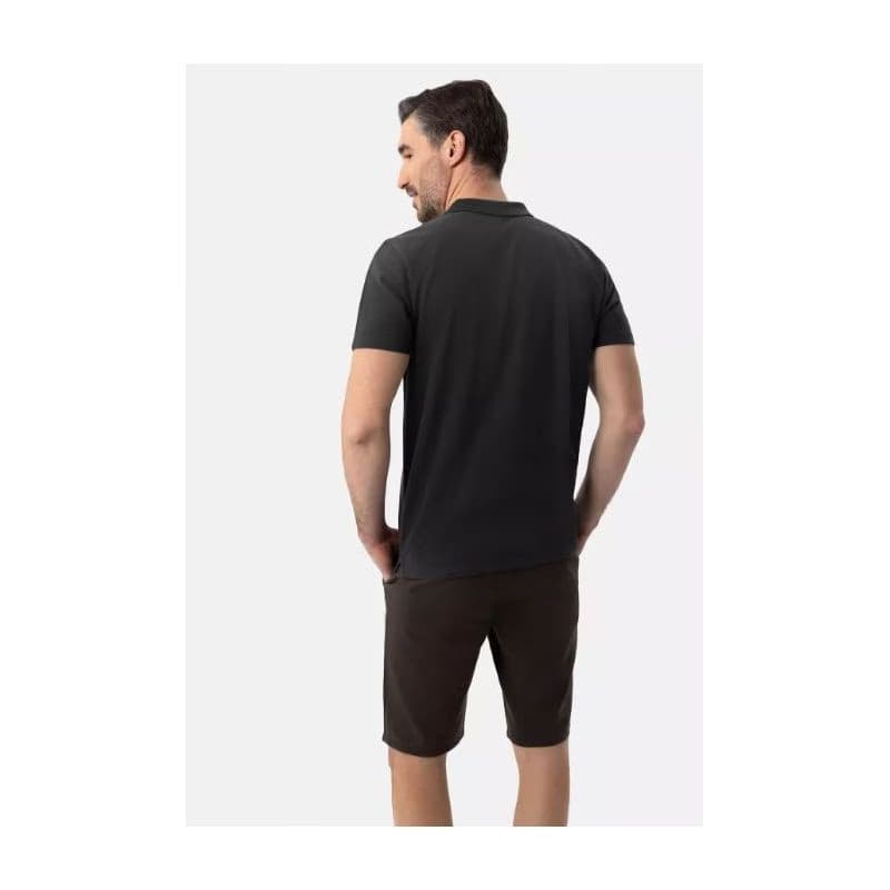 Pánske polo tričko s krátkym rukávom VOLCANO O-TAFFY-BLACK MELANGE 2