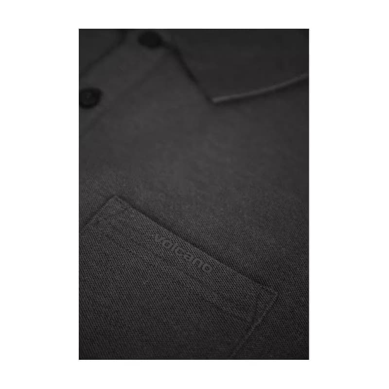 Pánske polo tričko s krátkym rukávom VOLCANO O-TAFFY-BLACK MELANGE 4