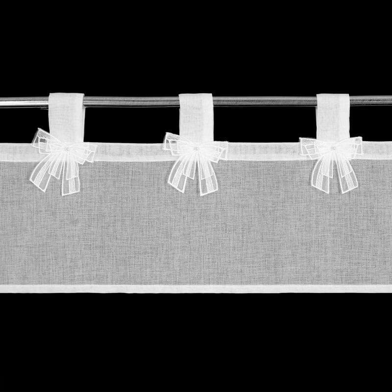 ArtFir Krátka záclona ALEXANDRA PU | biela 150 x 30 cm 2