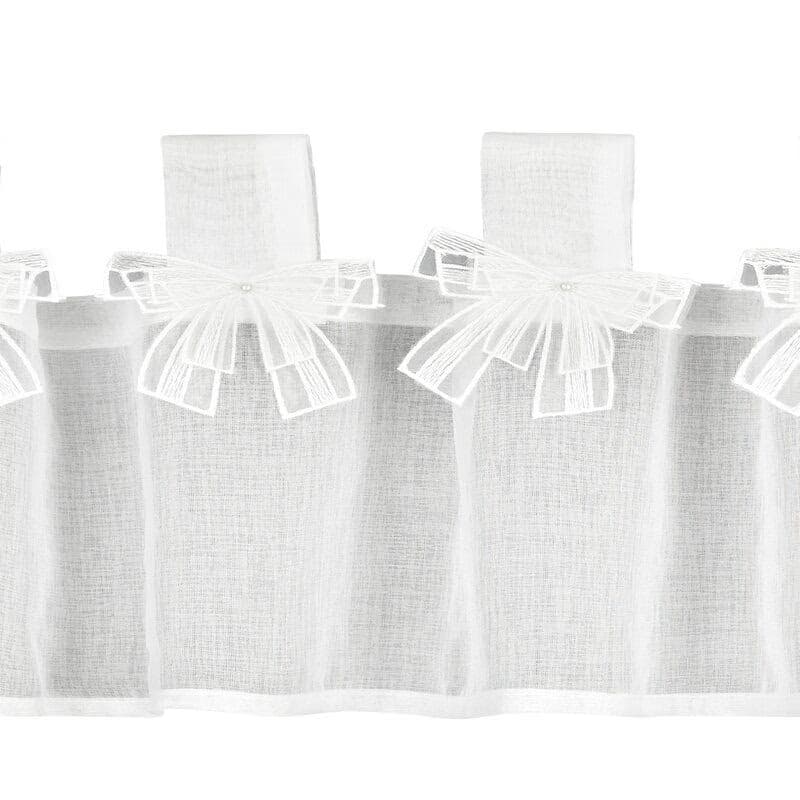 ArtFir Krátka záclona ALEXANDRA PU | biela 150 x 30 cm 3