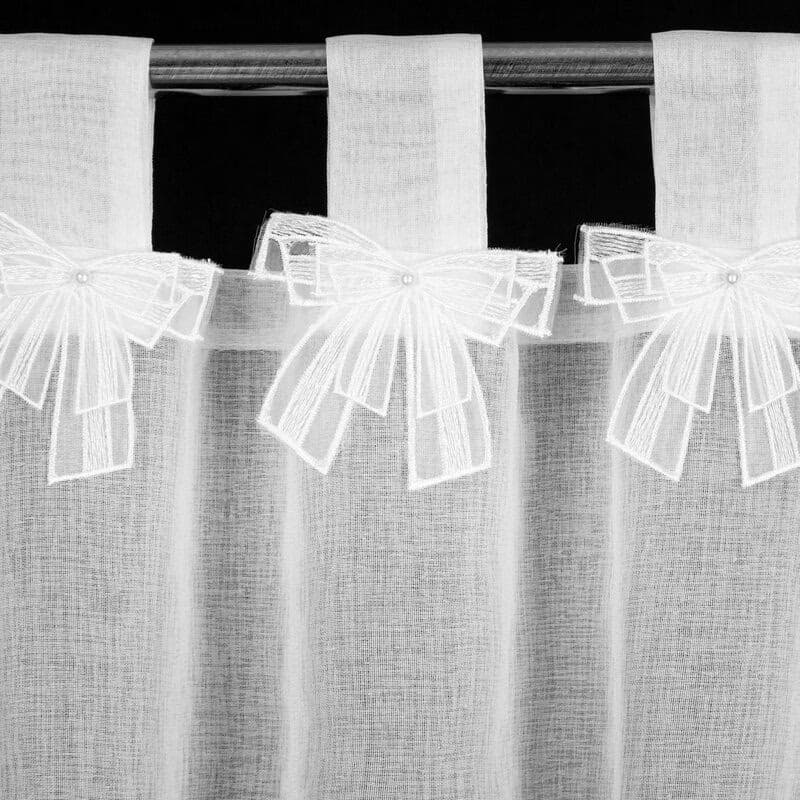 ArtFir Krátka záclona ALEXANDRA PU | biela 150 x 30 cm 4