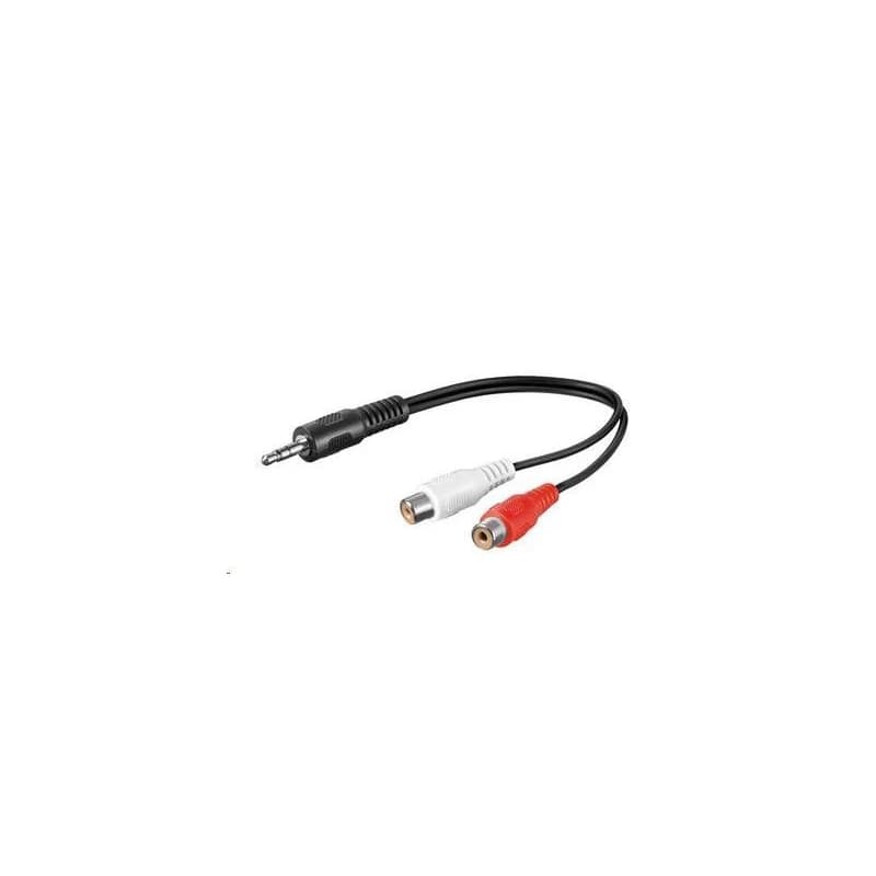 PREMIUMCORD Kábel audio 3, 5mm Jack - 2x Cinch 20cm (M/F, stereo) 1
