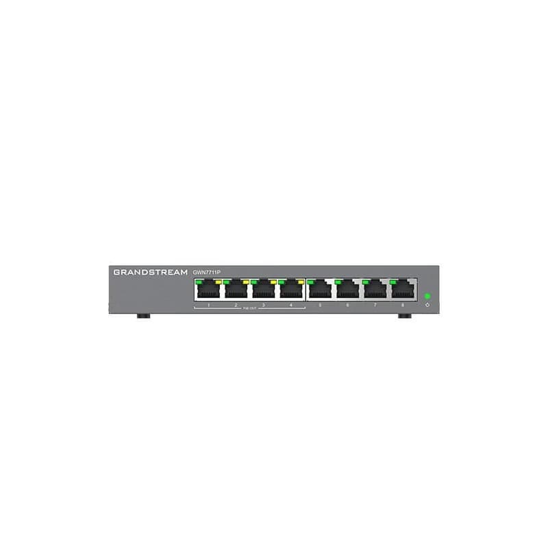Grandstream GWN7711P Layer 2 Lite managed switch, 8 portov, 4x PoE/PoE+ 2