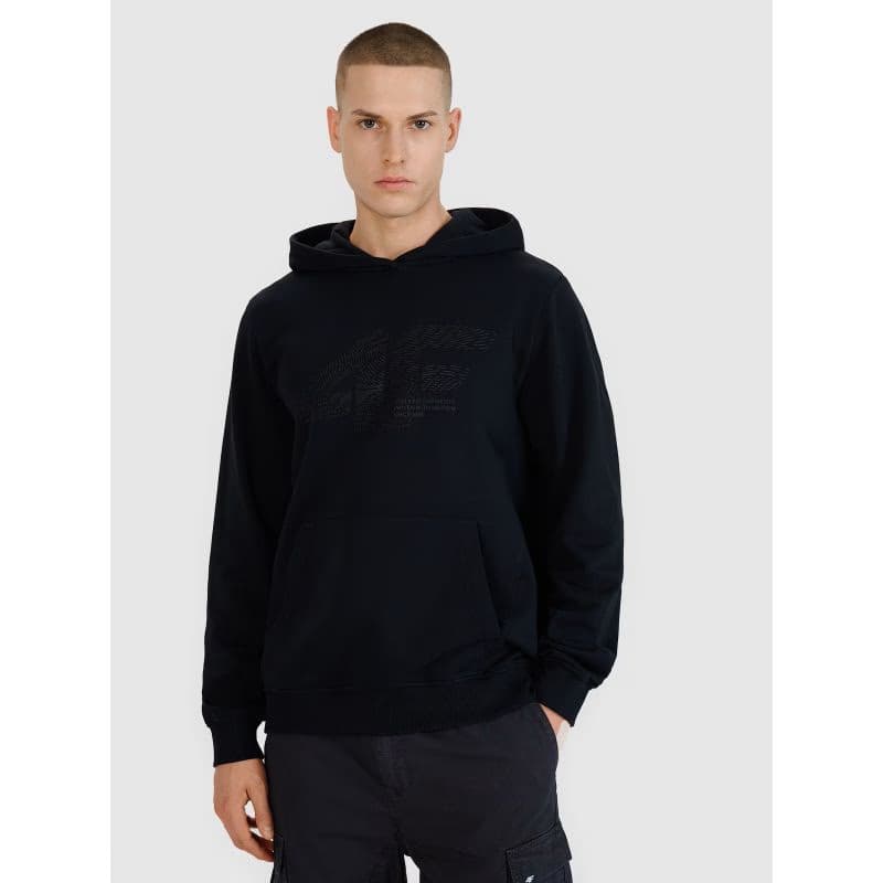Pánska mikina s kapucňou 4F SWEATSHIRT M1585-20S-DEEP BLACK 2