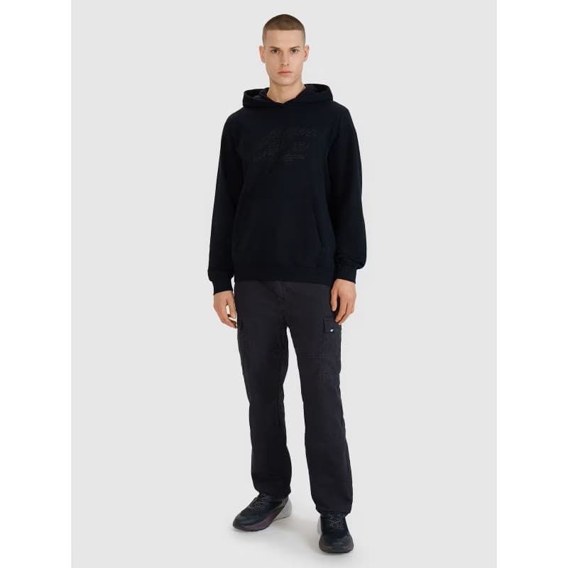 Pánska mikina s kapucňou 4F SWEATSHIRT M1585-20S-DEEP BLACK 4