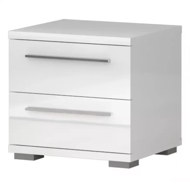 Nočný stolík PIANO NS2/PN-70/KA-70 crystal white 1
