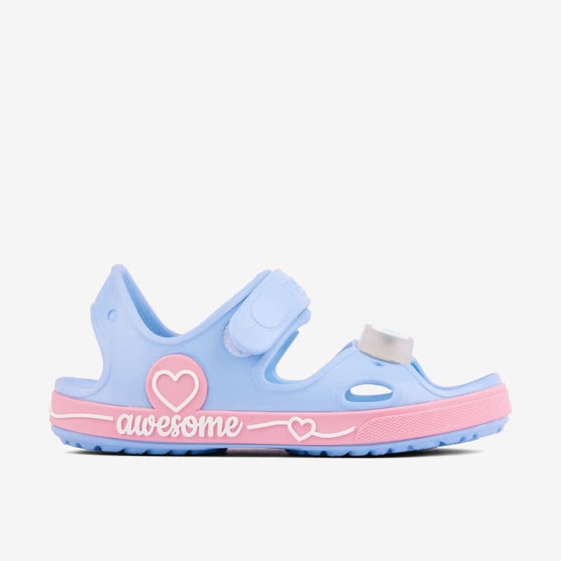 Dievčenské sandále COQUI Yogi + Amulet K light elemental blue fondant pink 2