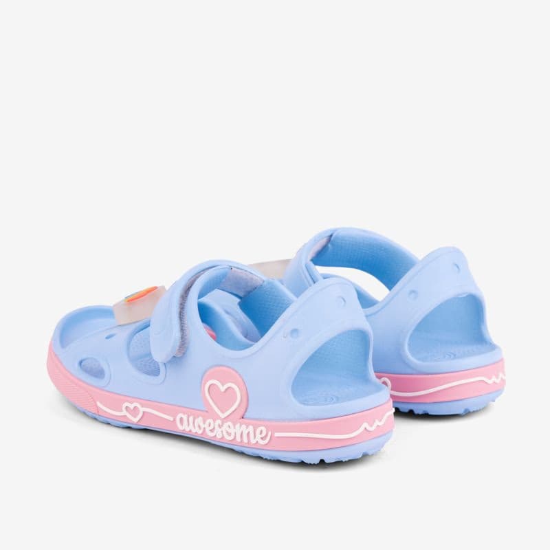 Dievčenské sandále COQUI Yogi + Amulet K light elemental blue fondant pink 4