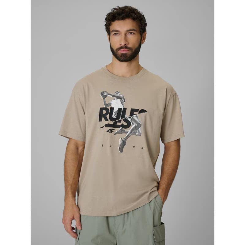 Pánske tričko s krátkym rukávom 4F TSHIRT M3333-83S-BEIGE 2