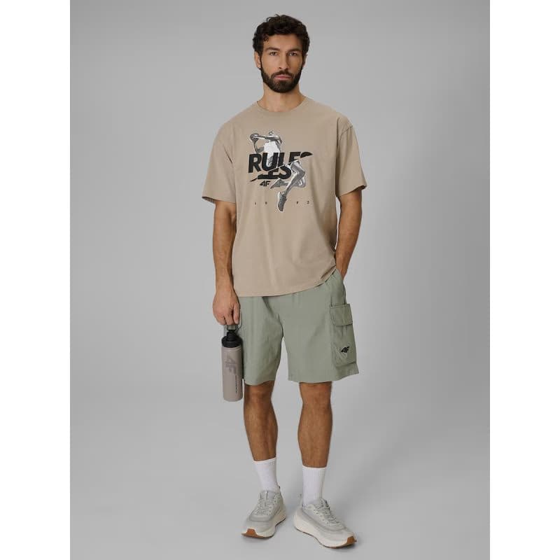 Pánske tričko s krátkym rukávom 4F TSHIRT M3333-83S-BEIGE 4