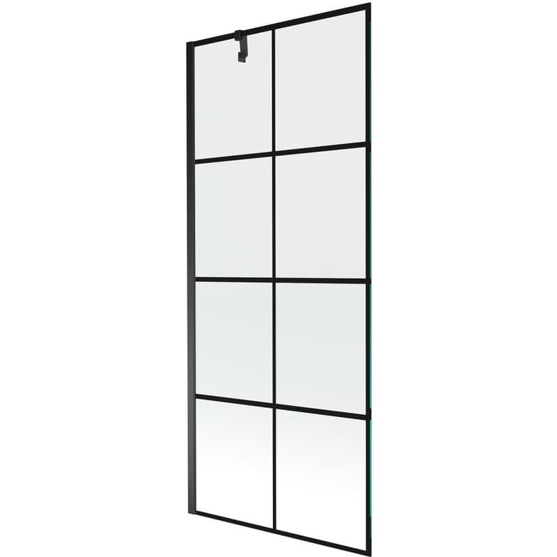 MEXEN/S - Next vaňová zástena FIX 80 x 150, čierny dekor, čierna 895-080-000-00-77-70 1
