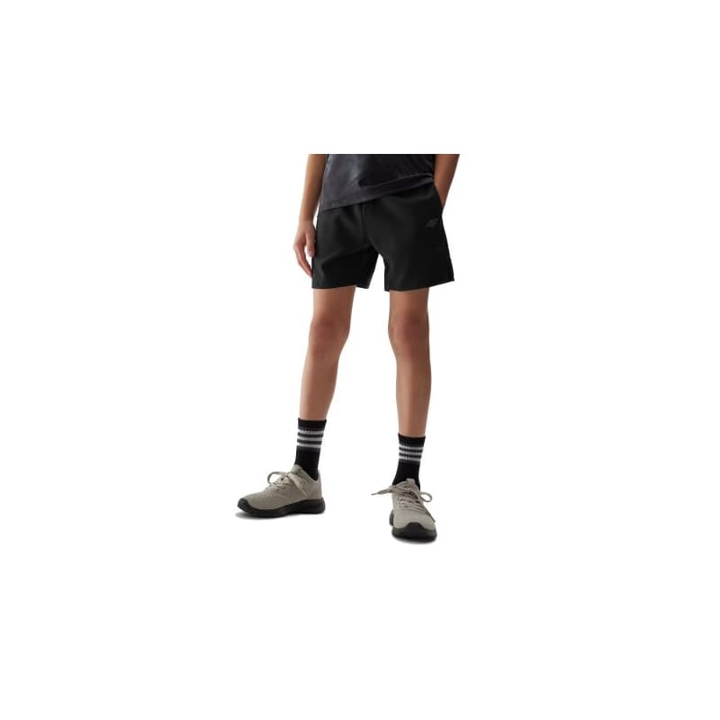 Chlapčenské tréningové kraťasy 4F JUNIOR SHORTS FNK-JWSS24TFSHM483-20S-DEEP BLACK