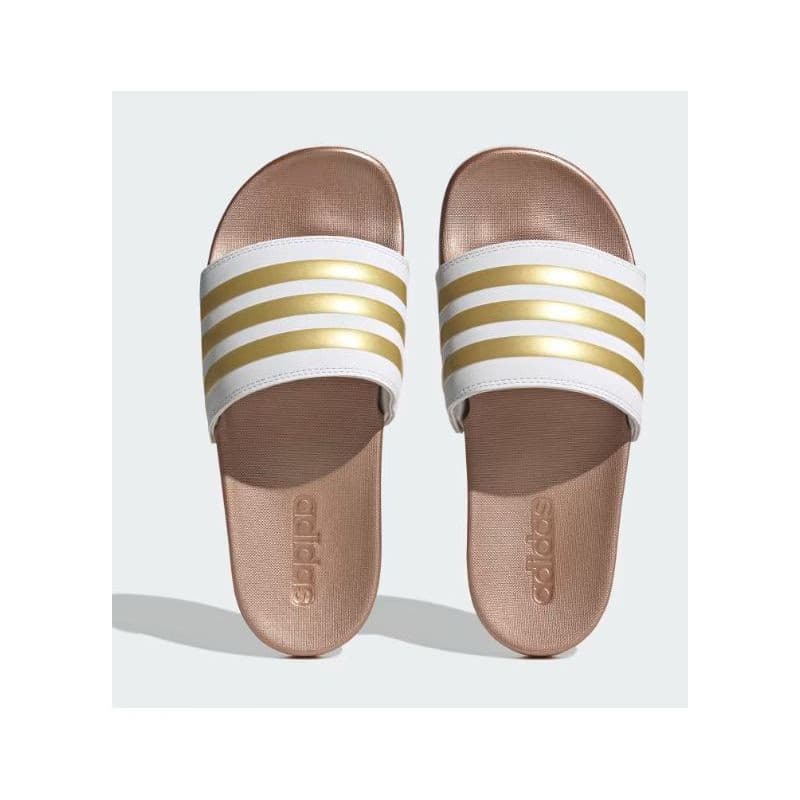 Dámske šlapky (plážová obuv) ADIDAS Adilette Comfort W cloud white cloud white matte gold 5