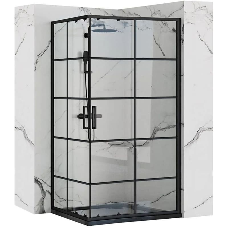 REA - Sprchovací kút Concept Black 80x100 REA-K6389