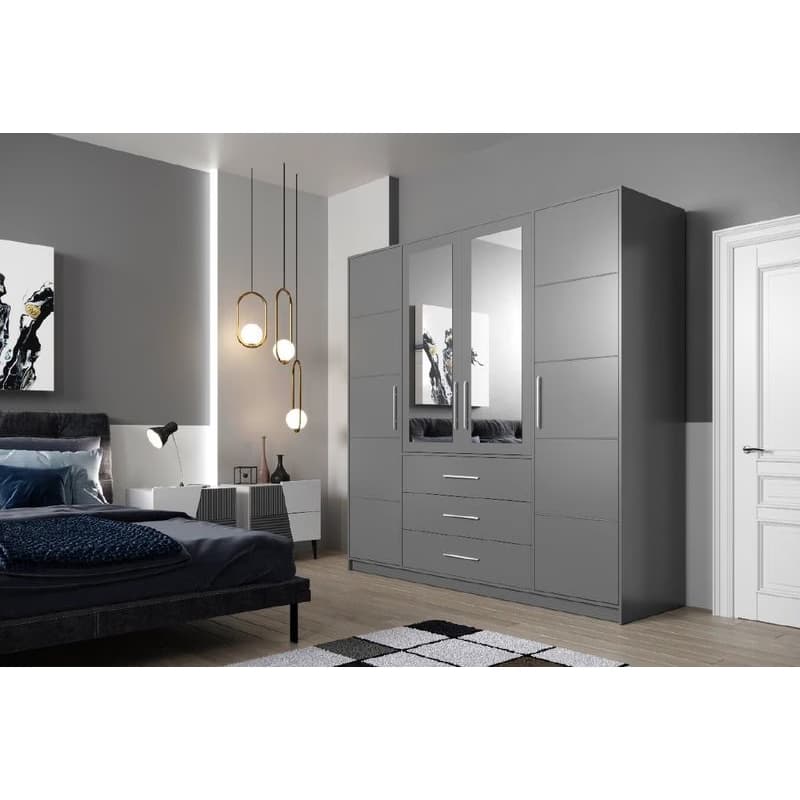 ArtStol Šatníková skriňa BALI D4 | grafit 196 cm 2