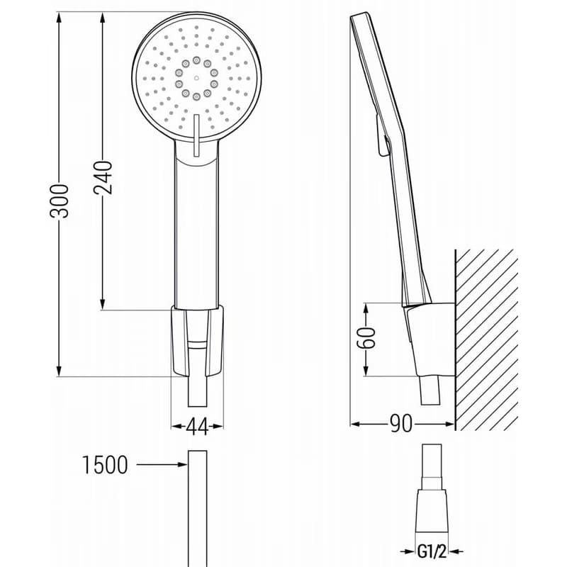 MEXEN/S - Zero SET vaňová batéria s príslušenstvom R40, chróm 7113R40-00 3
