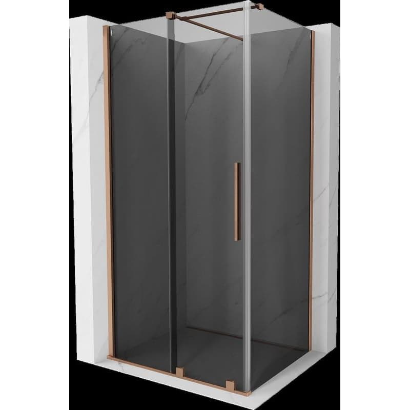 MEXEN/S - Velár sprchovací kút, posuvné dvere 100 x 80, grafit, meď kartáčovaná 871-100-080-41-65 1
