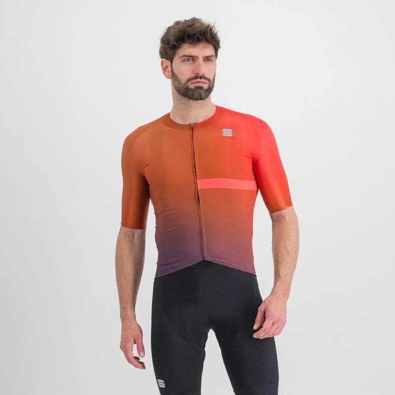 Pánsky cyklistický dres s krátkym rukávom SPORTFUL Bomber jersey, cayenna red pompelmo 2