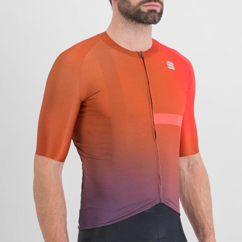 Pánsky cyklistický dres s krátkym rukávom SPORTFUL Bomber jersey, cayenna red pompelmo 4