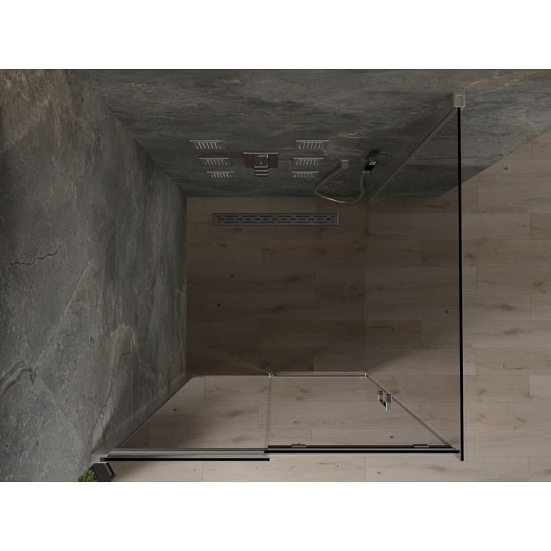 MEXEN/S - OMEGA sprchovací kút 100x100, grafit, chróm 825-100-100-01-40 6