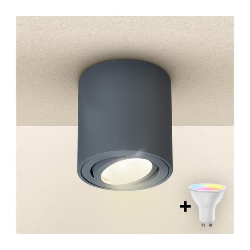 Brilagi - LED RGBW stmievateľné bodové svietidlo MIA 1xGU10/4,8W/230V 84x80 mm antracit BG1032+AI2382