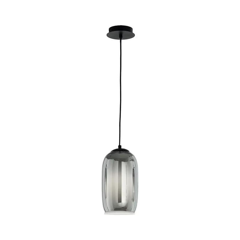Ondaluce - Závesný luster na lanku BONNIE 1xE27/15W/230V pr. 15,5 cm čierna/dymovo čierna SO.BONNIE/3-FUME 1