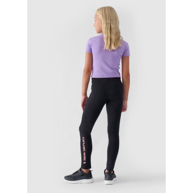 Dievčenské legíny 4F JUNIOR TIGHTS-JWAW24TTIGF172-21S-BLACK 3
