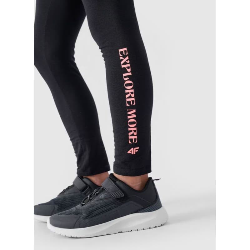 Dievčenské legíny 4F JUNIOR TIGHTS-JWAW24TTIGF172-21S-BLACK 4