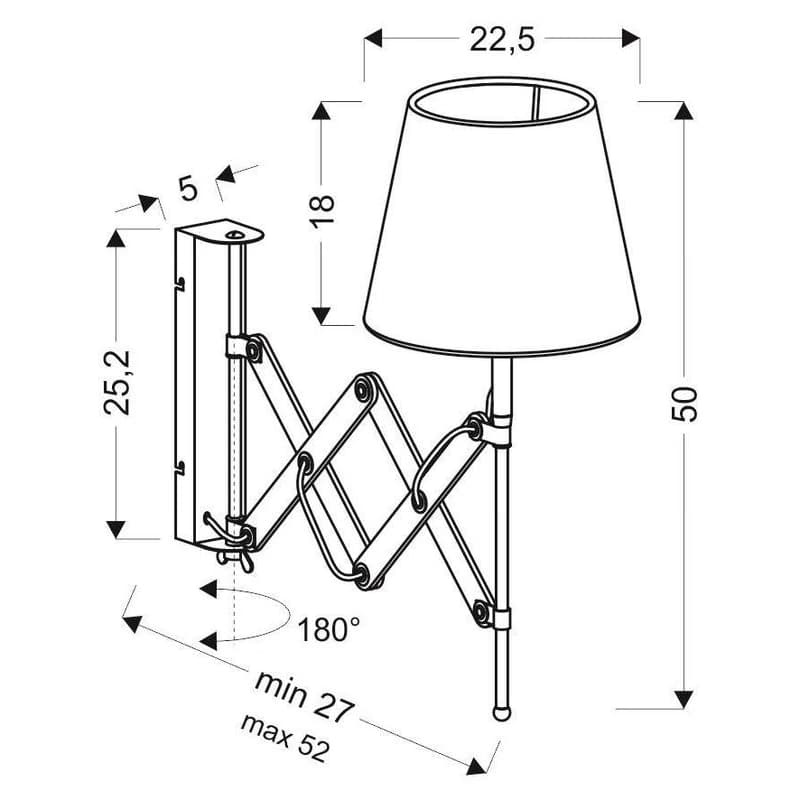 Nástenné svetlo MITO Candellux 5
