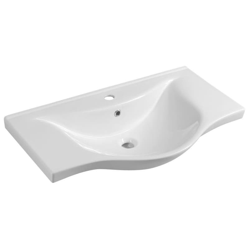 AQUALINE - ZARA 80 keramické umývadlo nábytkové 79,5x46cm, biela 10080 1