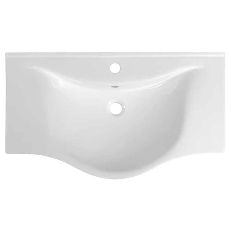 AQUALINE - ZARA 80 keramické umývadlo nábytkové 79,5x46cm, biela 10080 2