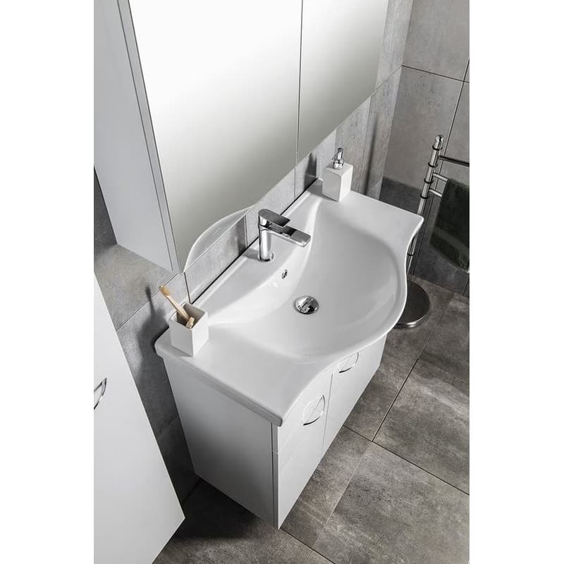 AQUALINE - ZARA 80 keramické umývadlo nábytkové 79,5x46cm, biela 10080 3