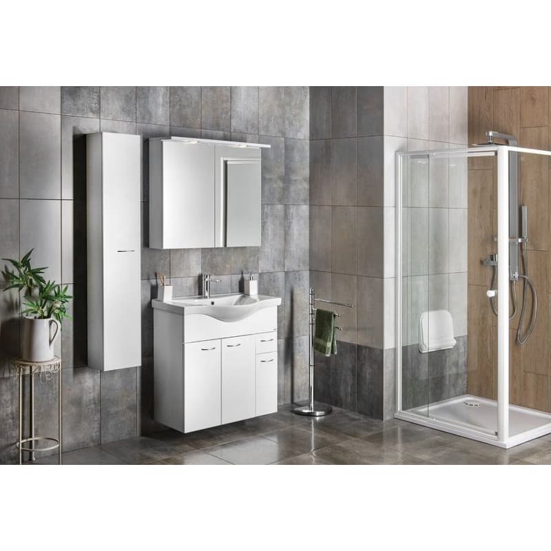 AQUALINE - ZARA 80 keramické umývadlo nábytkové 79,5x46cm, biela 10080 4