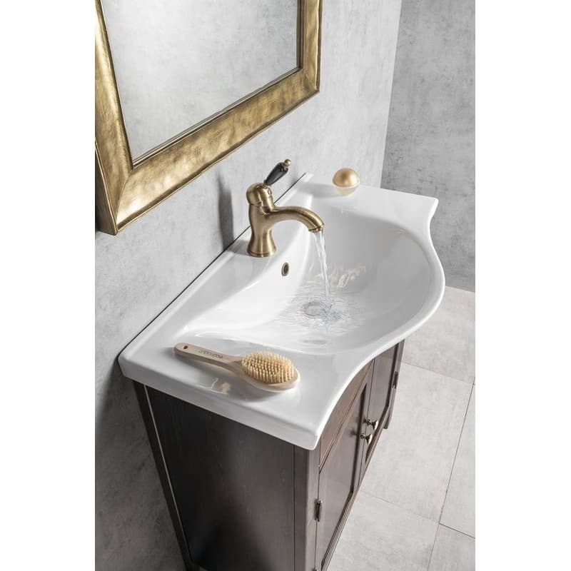 AQUALINE - ZARA 80 keramické umývadlo nábytkové 79,5x46cm, biela 10080 5