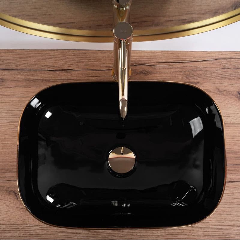 REA - Umývadlo na dosku Belinda BLACK GOLD BRUSH REA-U8780 2