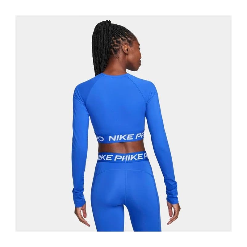 Dámske tréningové tričko s dlhým rukávom NIKE PRO PRO DF 365 CROP LS-405-Blue 3