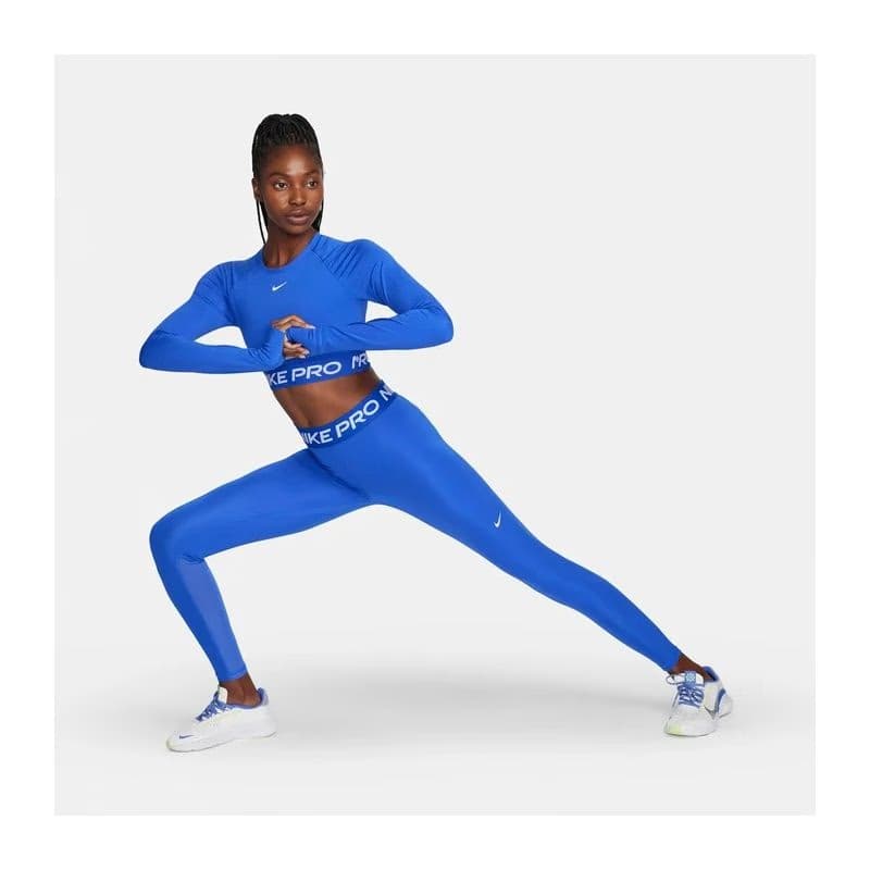 Dámske tréningové tričko s dlhým rukávom NIKE PRO PRO DF 365 CROP LS-405-Blue 4
