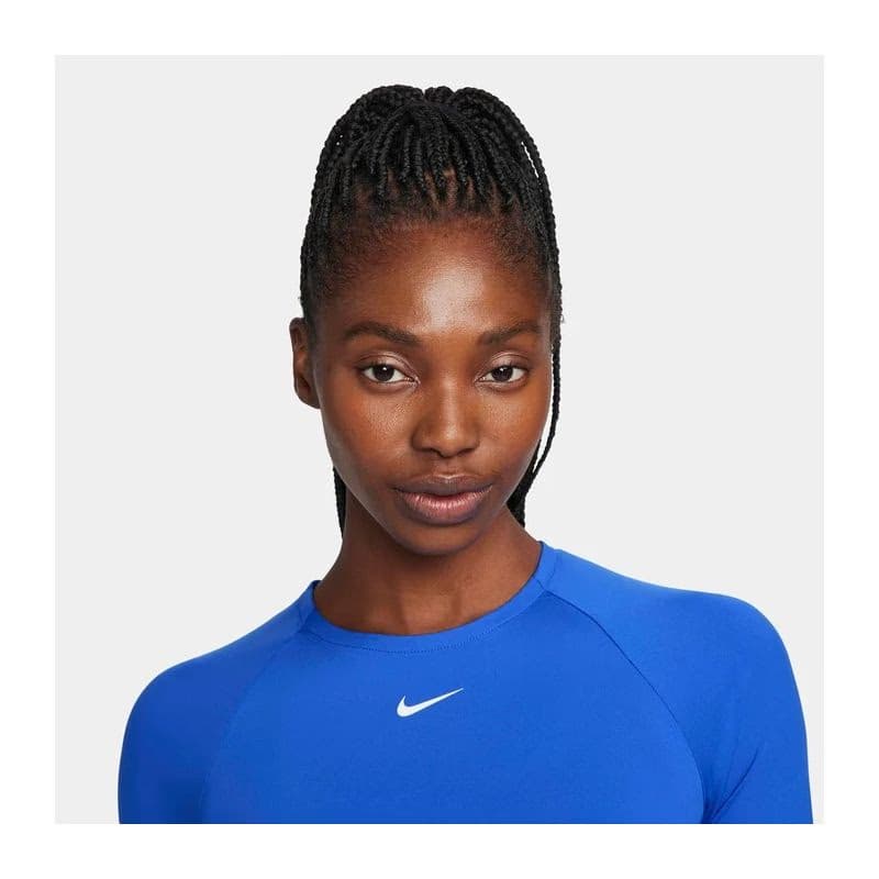 Dámske tréningové tričko s dlhým rukávom NIKE PRO PRO DF 365 CROP LS-405-Blue 5