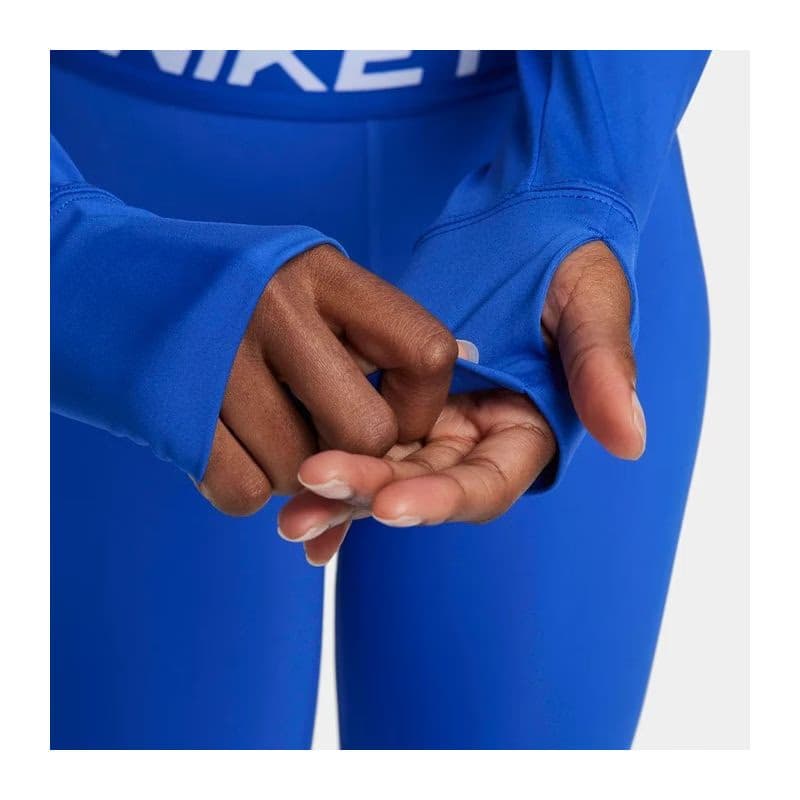 Dámske tréningové tričko s dlhým rukávom NIKE PRO PRO DF 365 CROP LS-405-Blue 6