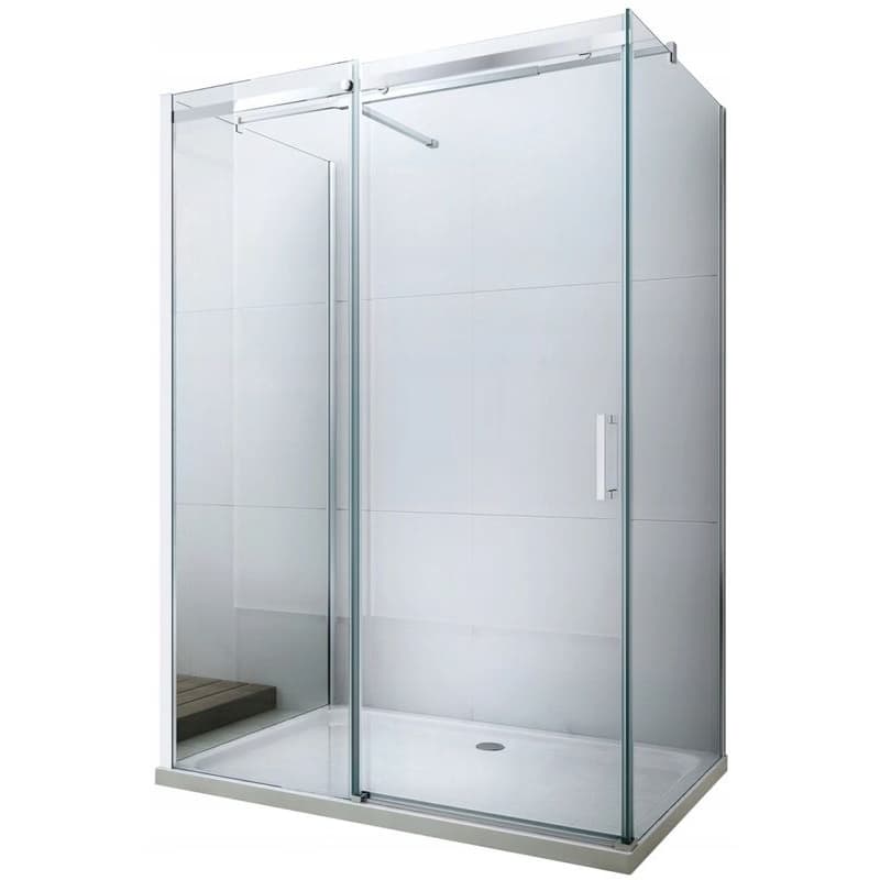 MEXEN/S - OMEGA sprchový kút 3-stenná 100x80, transparent, chróm 825-100-080-01-00-3S
