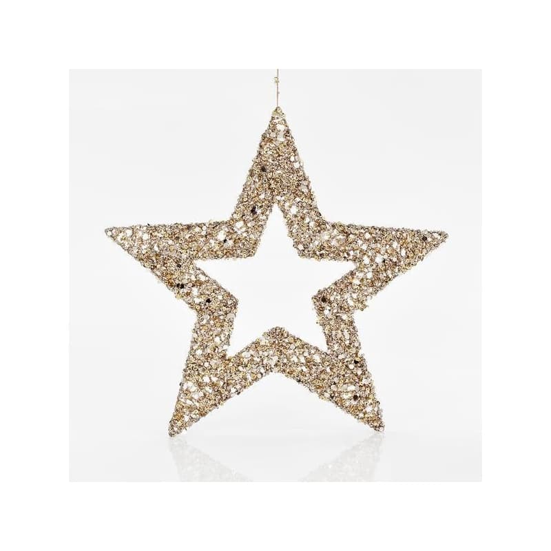 Eurolamp Hviezda, zlatá s glitrami, 45 cm 1