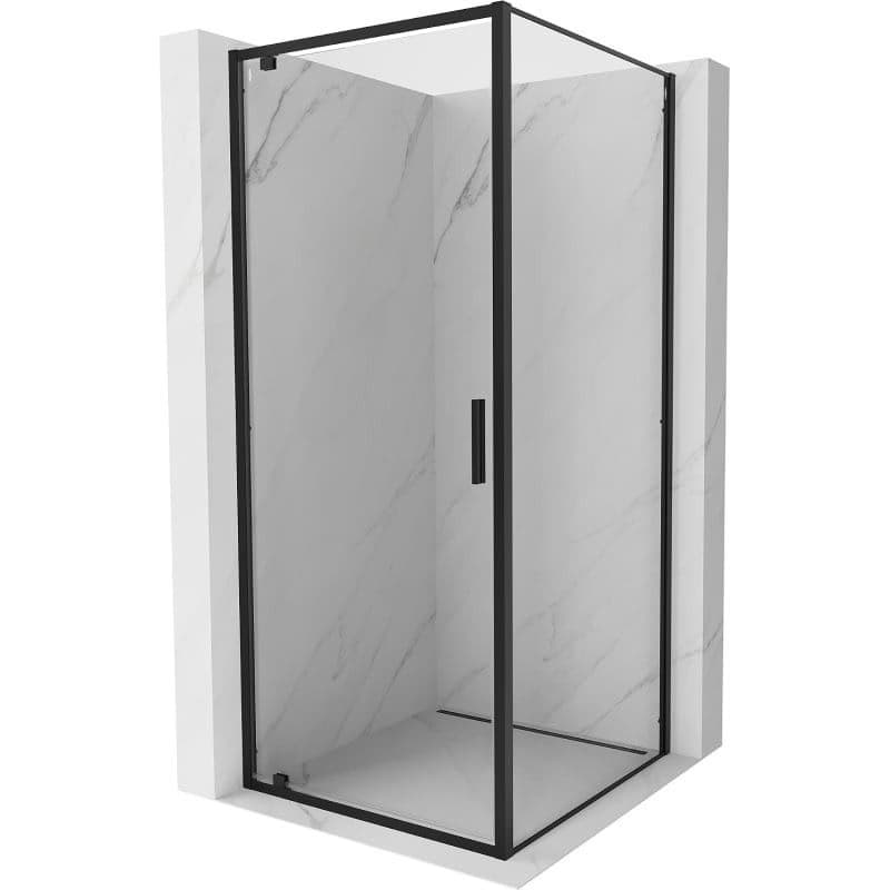 MEXEN/S - Exo sprchovací kút dvere krídlové 80 x 80, transparent, čierna 8181-080-080-70-00