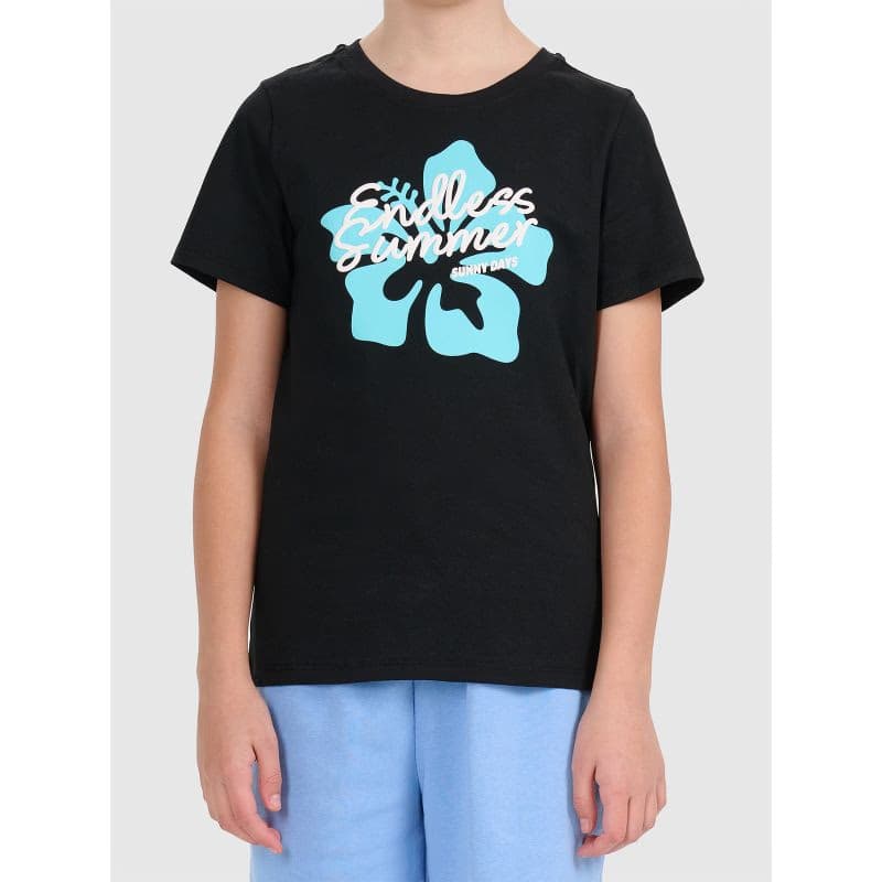 Dievčenské tričko s krátkym rukávom 4F JUNIOR TSHIRT F2938-20S-DEEP BLACK 2