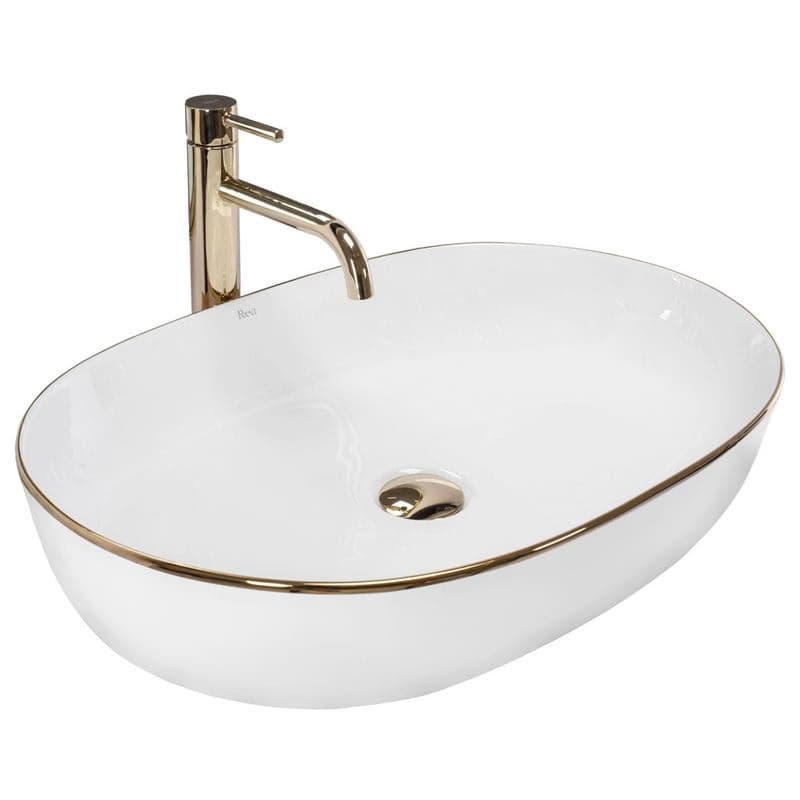 REA - Umývadlo na dosku CLEO White Gold Edge REA-U6211 1