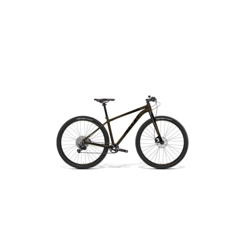 Juniorský horský bicykel AMULET 29 Youngster carbon 1.12 SH, gold-black matt black matt