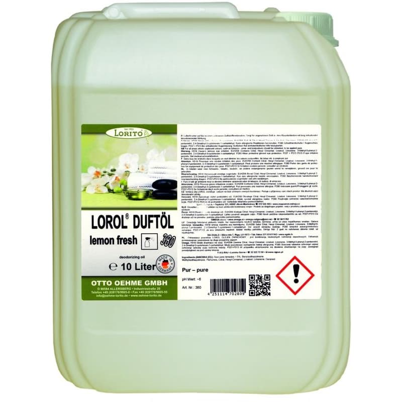 Osviežovač vzduchu Oehme Lorol Lemon 380 10 l EG111380010