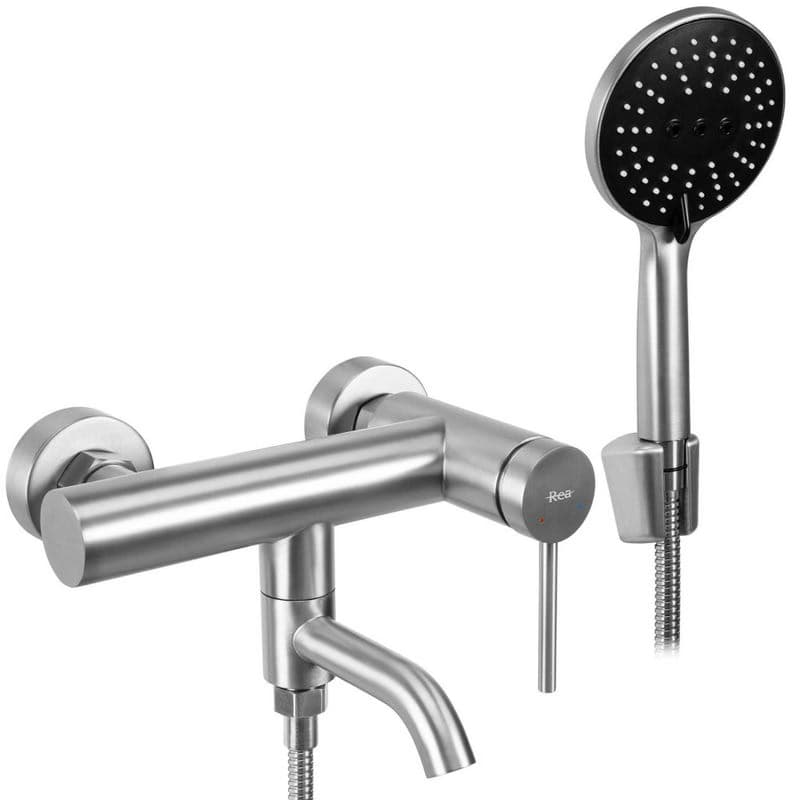 REA - Vaňová nástenná batéria Clif - matná Brush Nickel REA-B6874 1