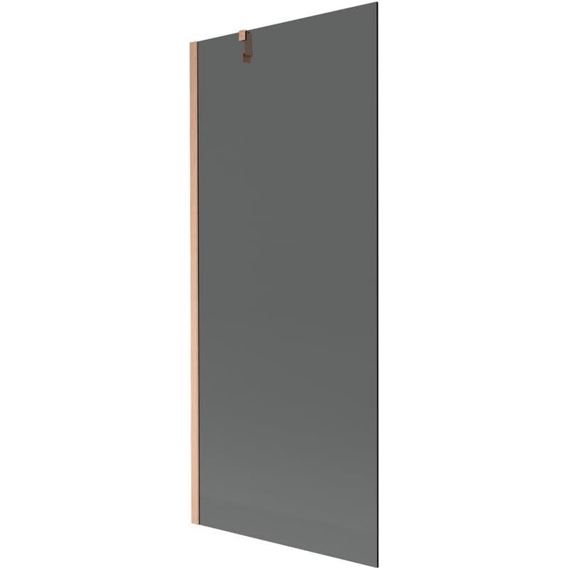MEXEN/S - Next vaňová zástena FIX 80 x 150, grafit, meď kartáčovaná 895-080-000-00-40-65